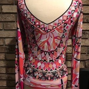 Vintage Emilio Pucci Printed Stretch Top